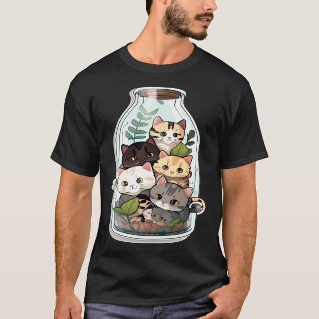 Katzen in der Flasche T-Shirt (Vorderseite)