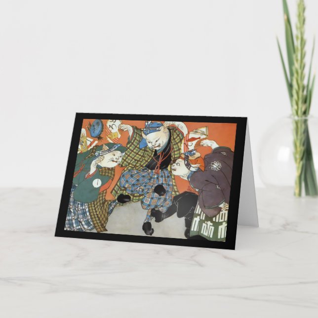 Katzen in der Kilts-Karte Karte (Vorderseite)