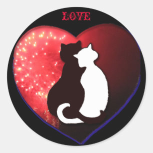Katzen in der Liebe, Aufkleber