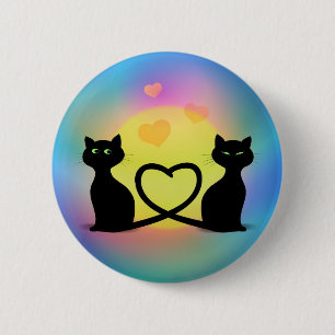 Katzen in der Liebe Button