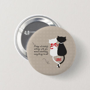 Katzen in der Liebe Button