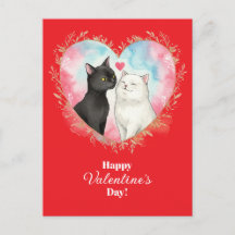 Katzen in der Liebe Glücklicher Valentinstag Postk