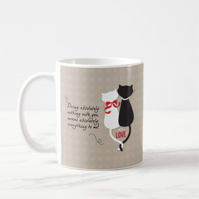Katzen in der Liebe Kaffeetasse (Links)