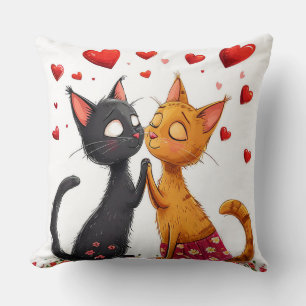 Katzen in der Liebe Kissen