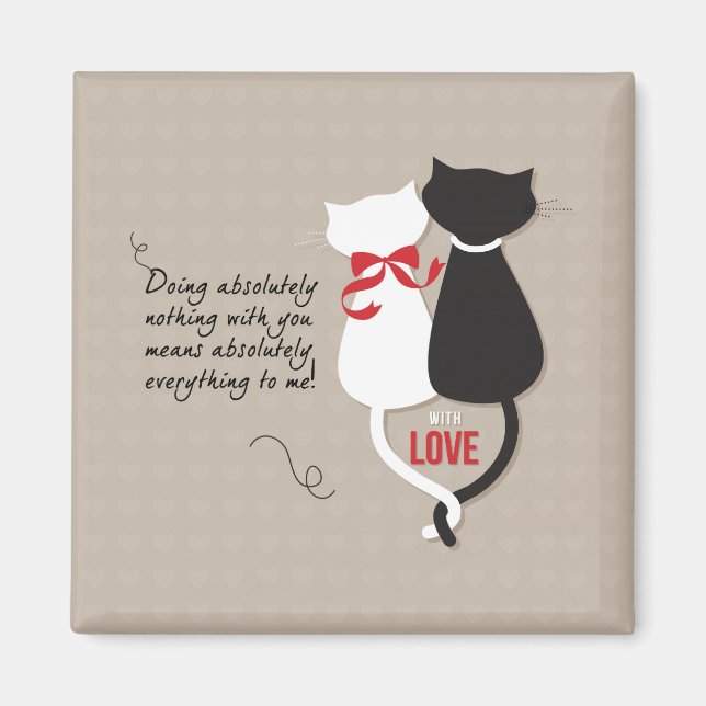 Katzen in der Liebe Magnet (Vorne)