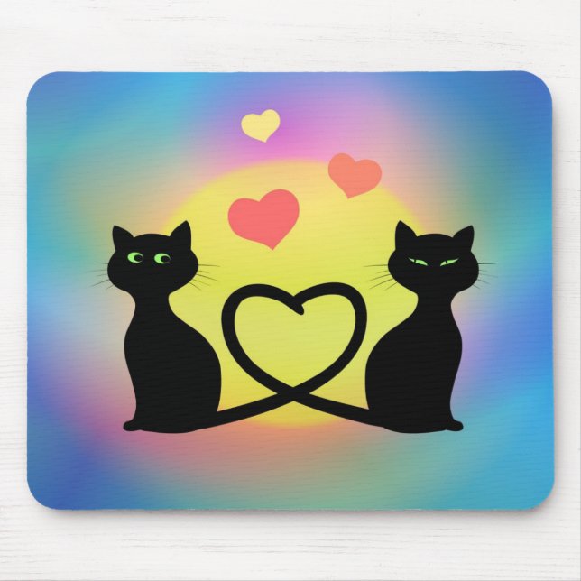 Katzen in der Liebe Mousepad (Vorne)