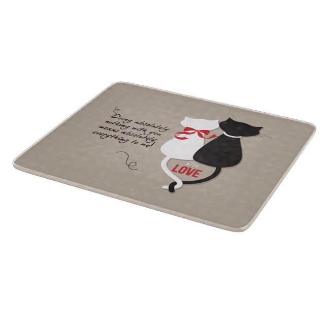Katzen in der Liebe Schneidebrett (Ecke)