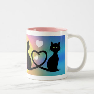 Katzen in der Liebe Zweifarbige Tasse