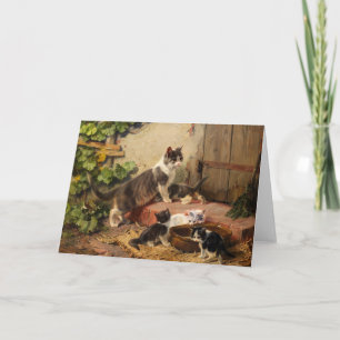 Katzen in der Milchschüssel   Julius Adam the Youn Karte
