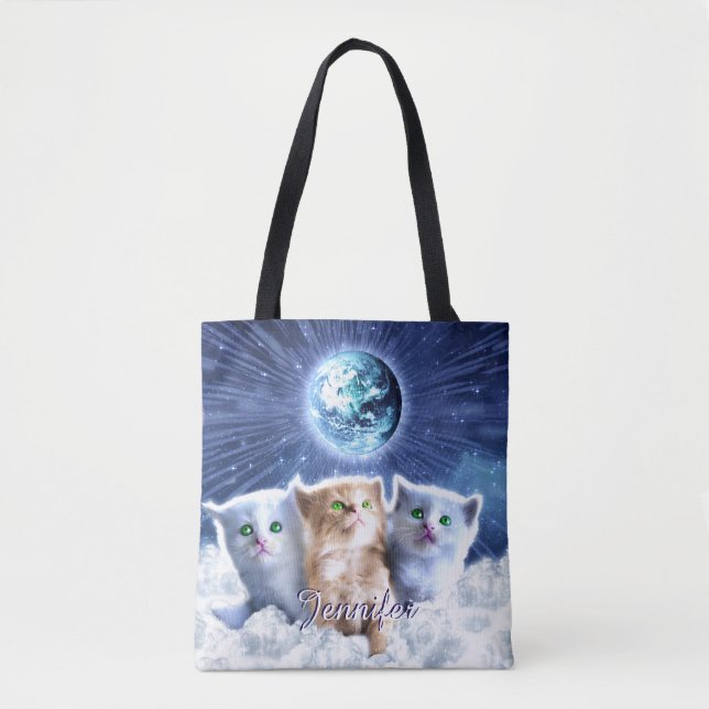 Katzen in der Wolke Tasche (Vorderseite)