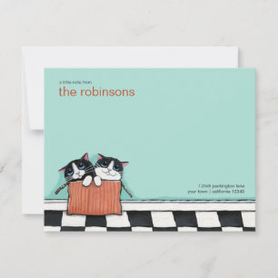 Katzen in einer Packung   Flache Mitteilungskarte