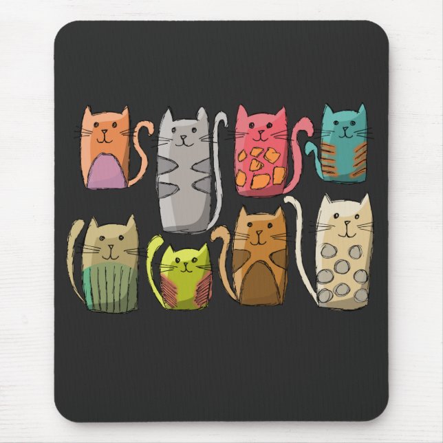Katzen in Folge Mousepad (Vorne)