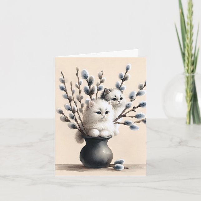 Katzen in Katzen Karte (Vorderseite)