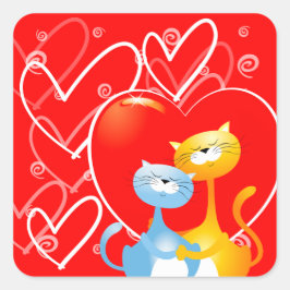 Katzen in Liebe, Aufkleber