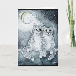 Katzen in Liebe Grußkarte Karte