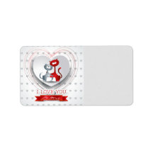 Katzen in Liebe mit dem Herzen