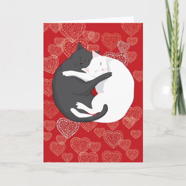 Katzen in Liebe: Paulie & Angie... Karte (Vorderseite)