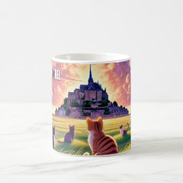 Katzen in Mont Saint-Michel Frankreich Kaffeetasse