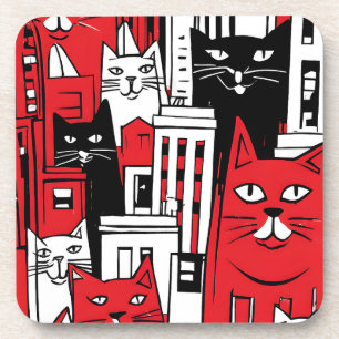 Katzen in New York Getränkeuntersetzer