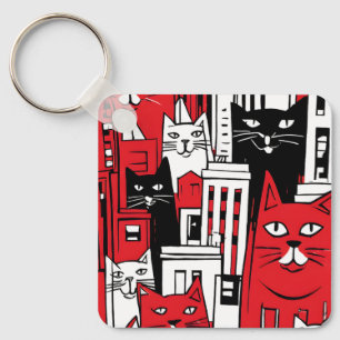 Katzen in New York Schlüsselanhänger