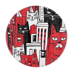Katzen in New York Schneidebrett