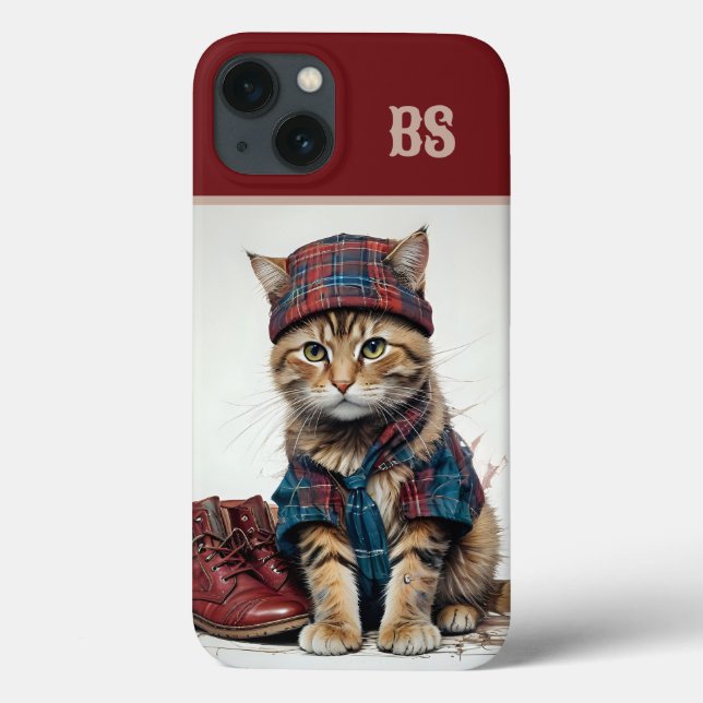 Katzen in Scottish Disguise - charmante Katzen Case-Mate iPhone Hülle (Rückseite)