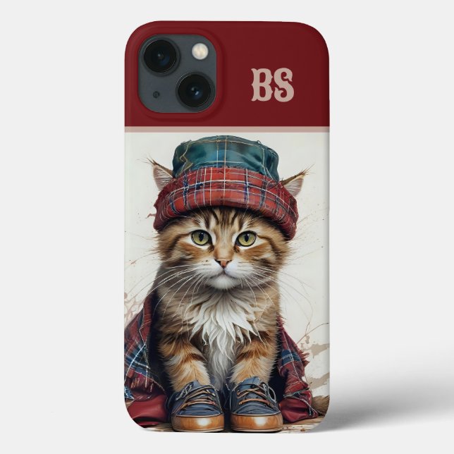 Katzen in Scottish Disguise - charmante Katzen Case-Mate iPhone Hülle (Rückseite)