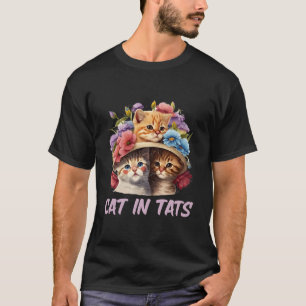 Katzen in Tätowierungen Katzen-Tattoo Kitten Tätow T-Shirt
