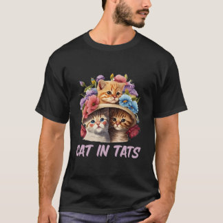 Katzen in Tätowierungen Katzen-Tattoo Kitten Tätow T-Shirt