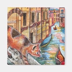 Katzen in Venedig Magnet