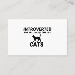KATZEN INTROVERTIERT, ABER BEREIT ZU DISKUTIEREN VISITENKARTE