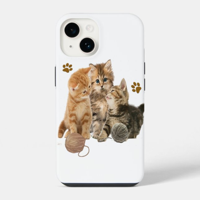 Katzen iPhone 14 Hülle (Rückseite)