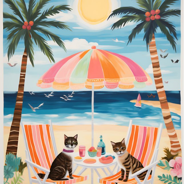 Katzen iPhone / iPad-Hülle Case-Mate iPhone Hülle (Happy Cats Enjoying the Beach!)