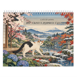 Katzen Japans 2027 | Ukiyo-e inspirierte saisonale Kalender