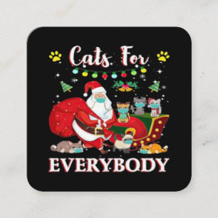Katzen Jeder Weihnachten Quadratische Visitenkarte