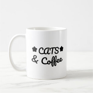 Katzen & Kaffee - Geschenk für Katzenliebhaber Kaffeetasse