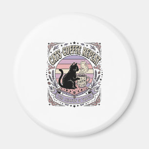 Katzen Kaffee Wiederholung Katze Tee Blätter Kaffe Magnet