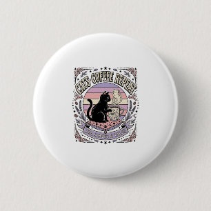 Katzen Kaffee Wiederholung Katze Teeblätter Kaffee Button