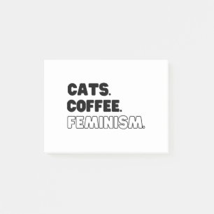 Katzen Kaffeefeminismus Post-it Klebezettel
