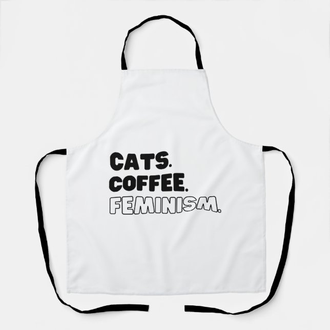 Katzen Kaffeefeminismus Schürze (Vorderseite)