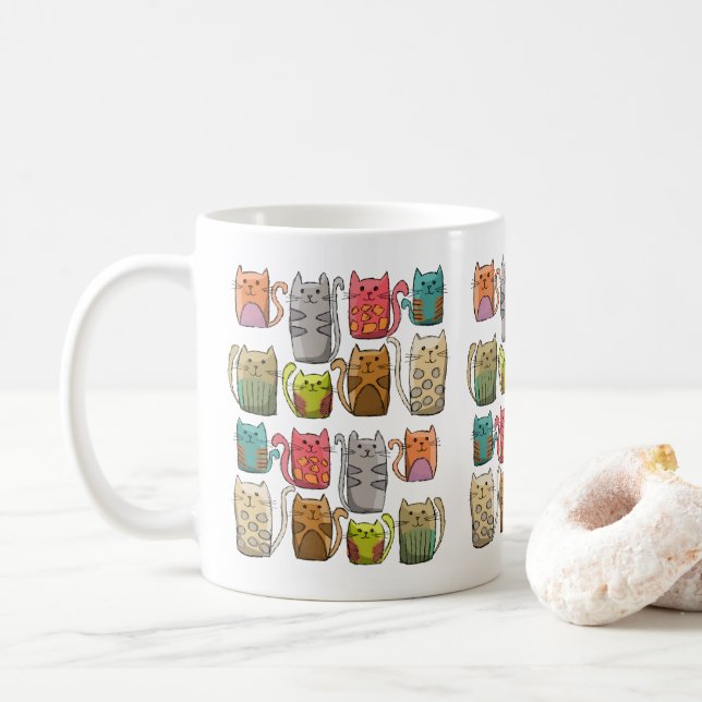 Katzen! Kaffeetasse (Mit Donut)