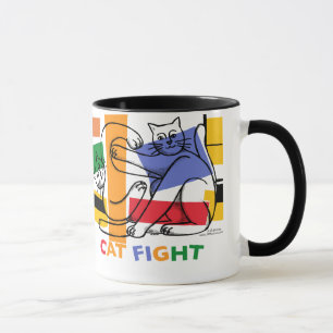 Katzen-Kampf-Tasse Tasse