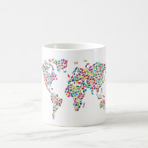 Katzen-Karte der Weltkarte Kaffeetasse