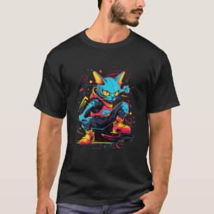 Katzen, Kätzchen und urbane Kunst Street Art Stil T-Shirt