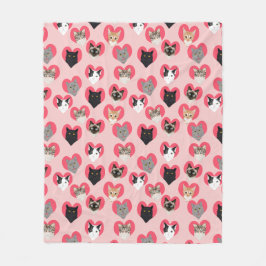 Katzen - Katzen, Kätzchen der Liebe, Katzendecke,  Fleecedecke