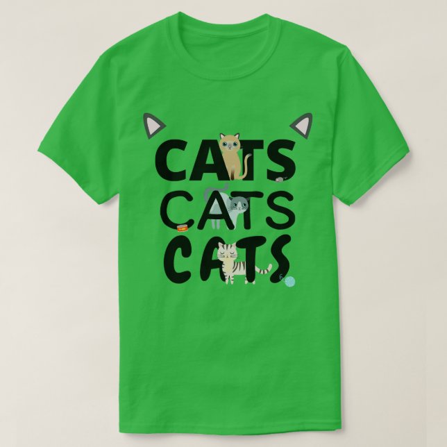 Katzen Katzen Katzen 1 T-Shirt (Design vorne)