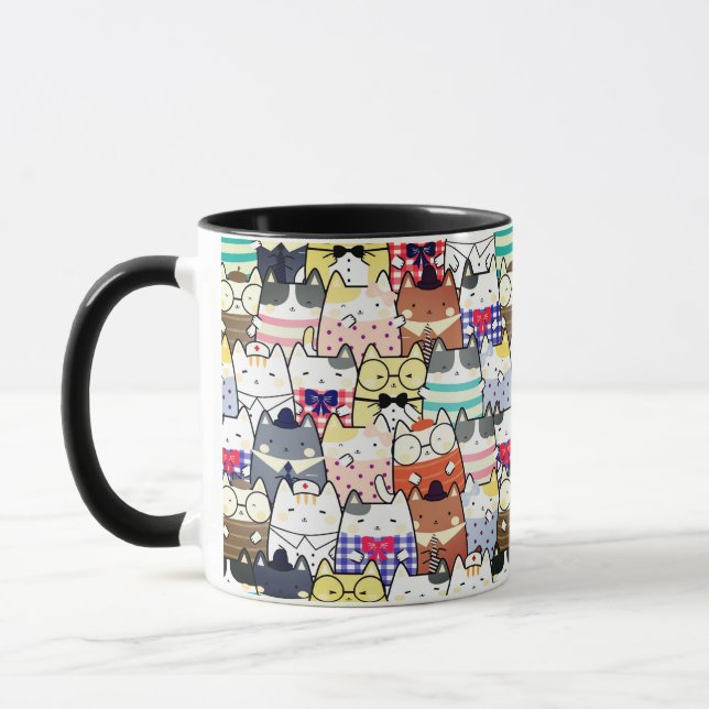 Katzen Katzen Katzen Tasse (Links)