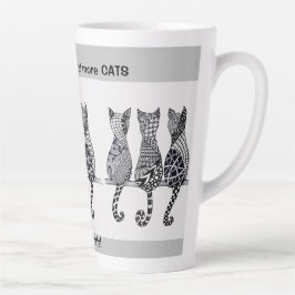 Katzen...katzen...und mehr Katzen, die auf einem L Milchtasse