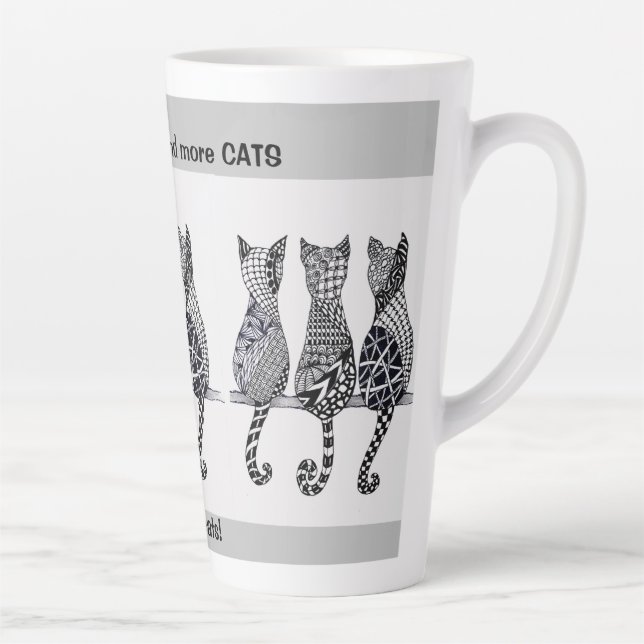 Katzen...katzen...und mehr Katzen, die auf einem L Milchtasse (Rechts)
