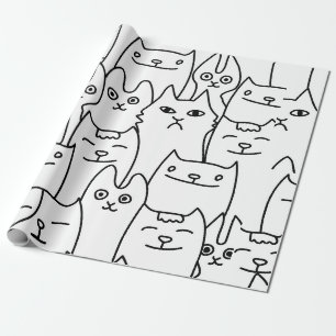 Katzen, Katzen und mehr Katzen Geschenkpapier